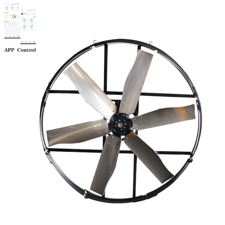 Potenza 2000W Ventilatore di scarico industriale IP55 Livello di protezione 60mm Installazione di tubi 345r/min Velocità di rotazione