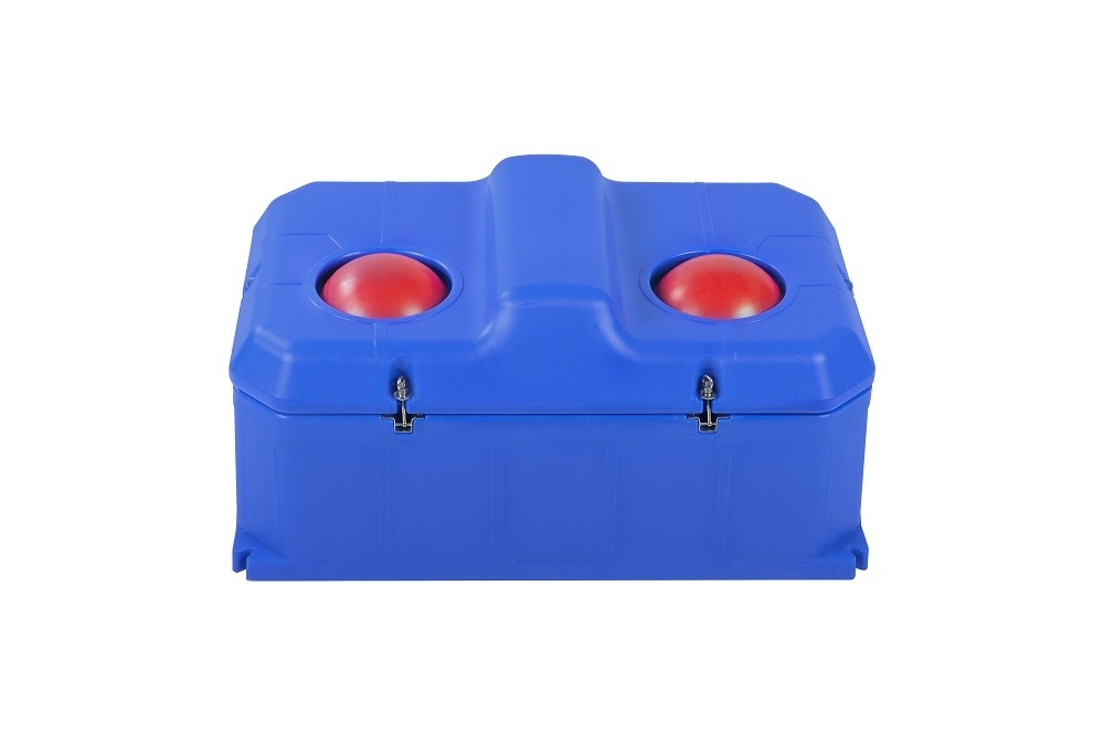 Big Capacity Blue 85L Cattle Drinker with Flow Rate Built In Temperature Control 450mm Altezza di consumo
