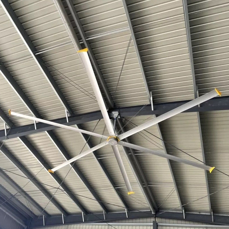 Ventilatore da soffitto industriale in lega da 6 pezzi da 10 m3/min, velocità di rotazione 55 giri/min, alimentazione 3/380V/50HZ