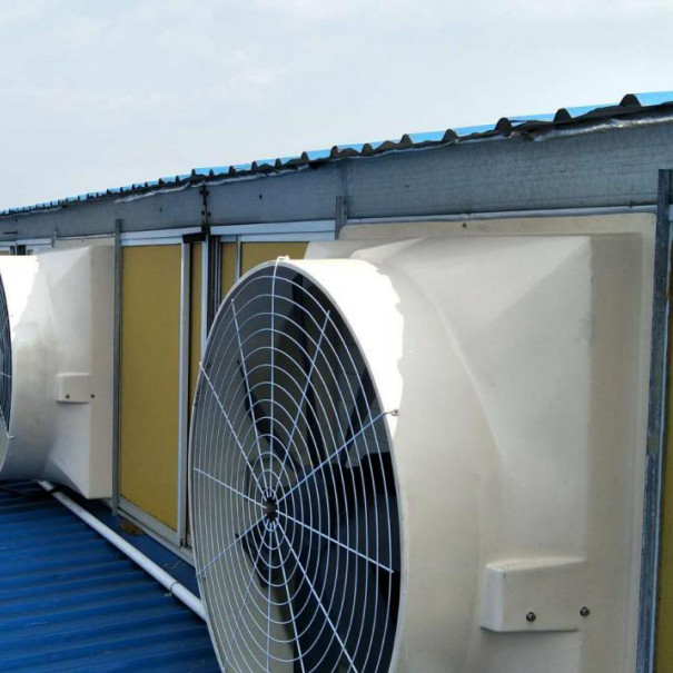 Ventilatore di scarico industriale con velocità di rotazione di 460 r/min per un flusso d'aria ottimale e potenza di 850w