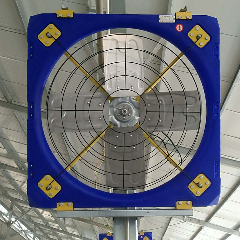 38' di ventilatore di circolazione: brezza vitale per il benessere del ranch e 27000m3/h di flusso d'aria