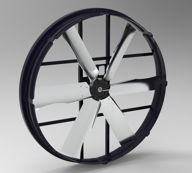 Ventilatore a pannello industriale con flusso d'aria massimo 120193 m3/h e capacità di 60 m3/h Vortex inline