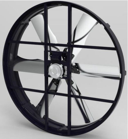 Ventilatore a pannello da 55'' con scarico industriale, flusso d'aria di 66000 m³/h, potenza di 1200W, basso livello di rumorosità e ampia applicazione