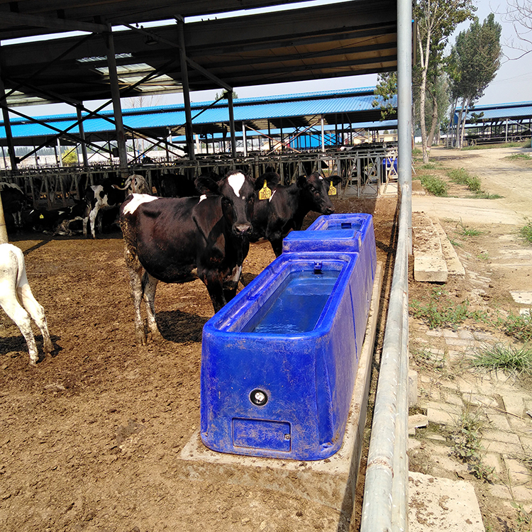 400*67*68cm/13.1*2.2*2.2 Serbatoio di acqua per animali da allevamento in polietilene resistente agli urti pesanti in blu per gli standard