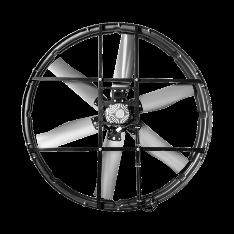 Ventilatore a pannello da 72 W con livello di protezione IP55 e velocità di rotazione di 345 r/min per gli scarichi industriali