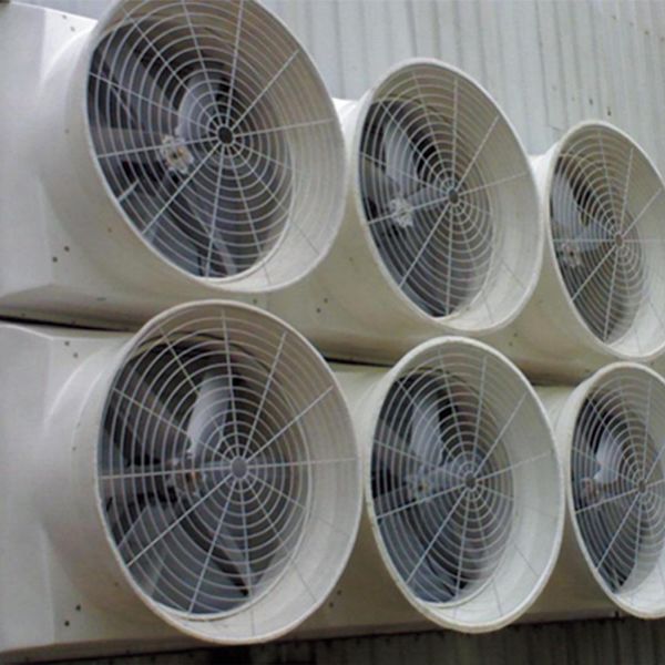 Ventilatore di scarico da 55 pollici ad alto volume Ventilatore industriale di grandi dimensioni con lame in lega Ventilatore di ventilazione per la precisione della gestione del clima nel pollame e nelle aziende agricole