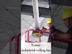 Ventilatore di soffitto industriale con motore senza spazzole per grandi superfici