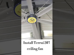 Lame di lega 55r/min Ventilatore industriale di soffitto con copertura di 1400m2