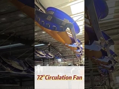 Ventilatore industriale a velocità di rotazione di 345 giri al minuto con motore potente da 2000 W/2,7 CV